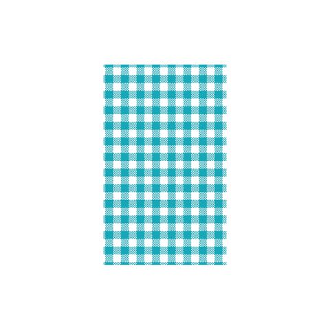 Teal Gingham Greaseproof Paper 190x310mm MODA