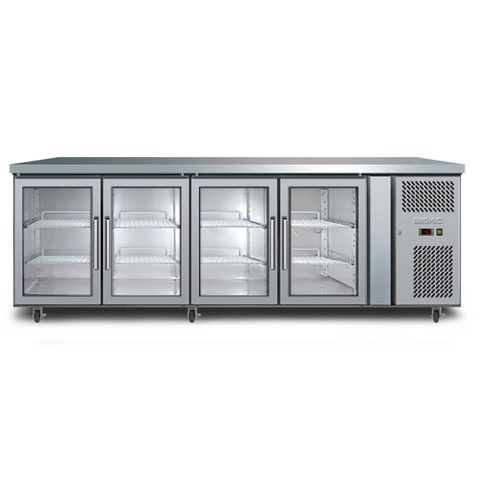 BROMIC Four Glass Door Under Bench Chiller 553L