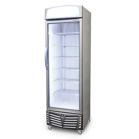 BROMIC LED Flat Glass Door 444L Upright Display Freezer