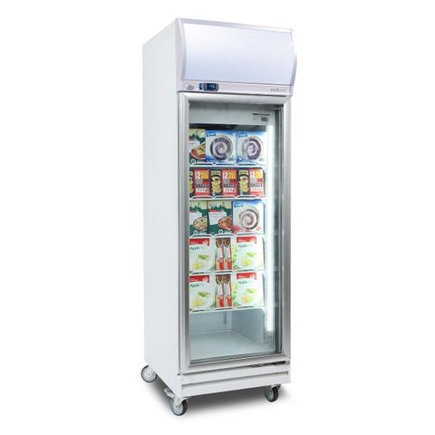 BROMIC Flat Glass 444L LED Upright Display Freezer