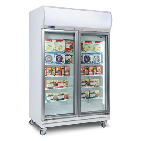 BROMIC Flat Glass Door 976L LED Upright Display Freezer