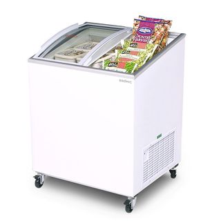 BROMIC Chest Freezer 176L Curved Glass Top