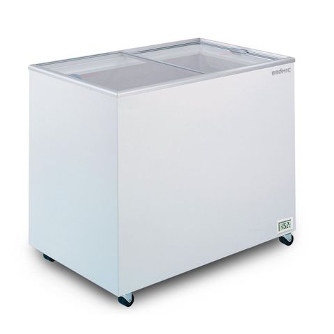 BROMIC Flat Glass Top 296L Display Chest Freezer