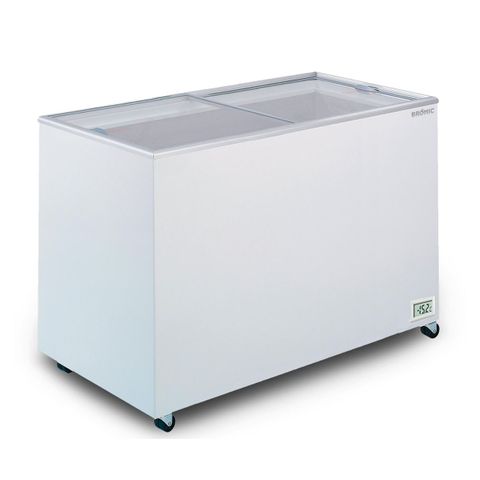 BROMIC Flat Glass Top 401L Display Chest Freezer