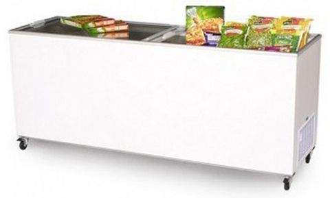 BROMIC Flat Glass Top 670L Display Chest Freezer