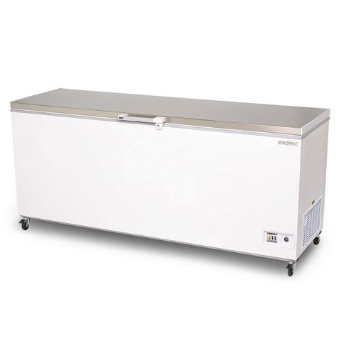 BROMIC Flat Top Stainless Steel 675L Storage Chest Freezer