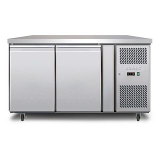 BROMIC Underbench Storage Freezer 282L Doulble Door Stainless Steel