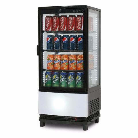 BROMIC Flat Glass 78L LED Countertop Beverage Chiller