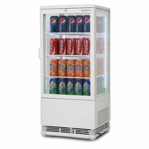 BROMIC Flat Glass 78L LED Countertop Beverage Chiller