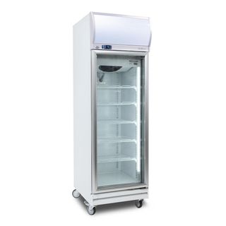 BROMIC Upright Display Fridge 444L LED Lightbox Flat Glass Door Fan Forced