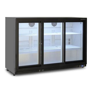 BROMIC Back Bar Fridge 307L Glass 3 Door (Sliding Door)