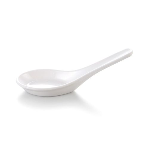 Melamine Chinese Soup Spoon 13.3x4cm White