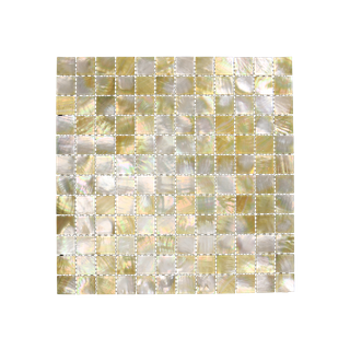 SOLID SHELL MOSAIC TILE - GOLD WMOP 25MM/318*318