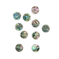 SHELL BLANK PAUA - CIRCLE - NATURAL CURVE, GROUND BACK, TUMBLED POLISHED - 28MM [44L] (DOZ)