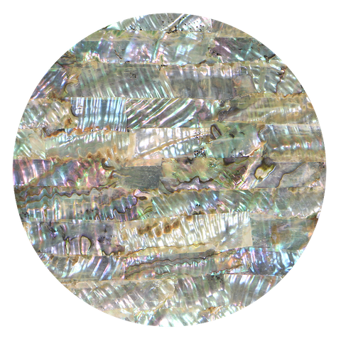 Uncoated Mexican Abalone Green Ripple Light