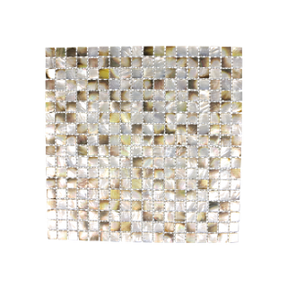 SOLID SHELL MOSAIC TILE - BMOP NATURAL SQUARE - LIGHT - 15*15MM/300*300