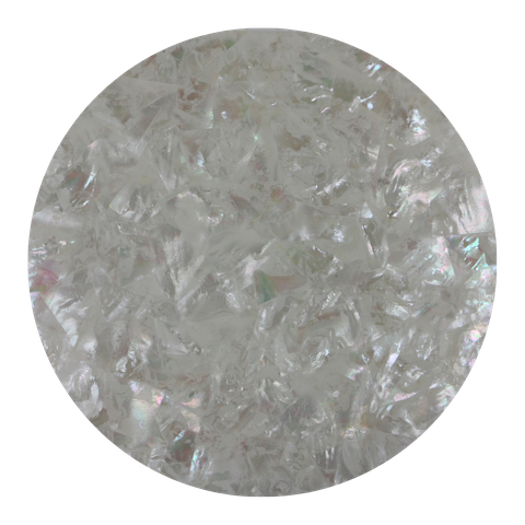 Uncoated White Mother of Pearl Mosaic - Painted back white