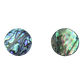 SHELL BLANK PAUA - CIRCLE - NATURAL CURVE, CLEAN BACK, TUMBLED POLISHED - 35MM [55L] (DOZ)