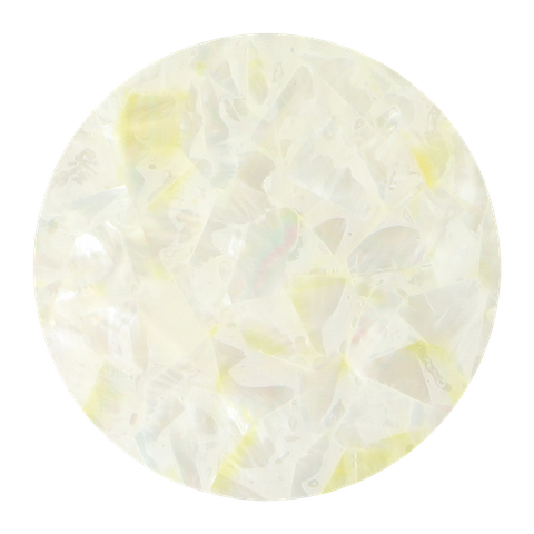Uncoated White Mother of Pearl Mosaic Gold Fleck