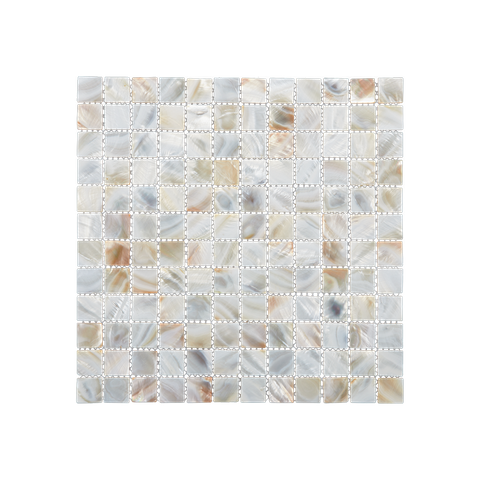 Solid Shell Mosaic Tile - Freshwater Mother of Pearl Natural Square