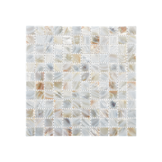 SOLID SHELL MOSAIC TILE - F/W MOP NATURAL SQUARE- 25*25MM/318*318MM