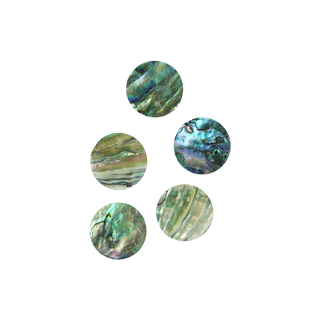 SHELL BLANK PAUA - CIRCLE - NATURAL CURVE, GROUND BACK, TUMBLED POLISHED - 32MM [50L] (DOZ)