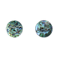 SHELL BLANK PAUA - CIRCLE - NATURAL CURVE, CLEAN BACK, TUMBLED POLISHED - 30.6MM [48L] (DOZ)