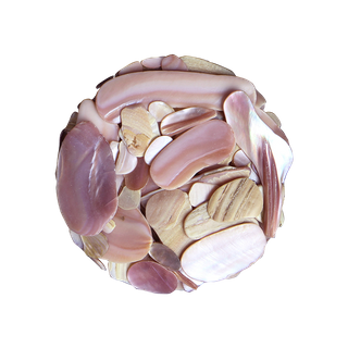 SHELL PIECES PINK MUSSEL SATIN - UNSORTED 1KG