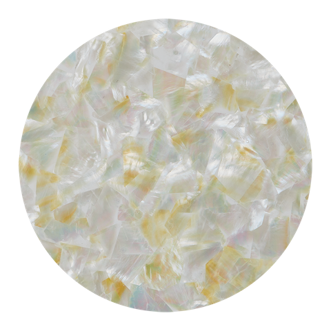 White Mother of Pearl Natural Gold Fleck