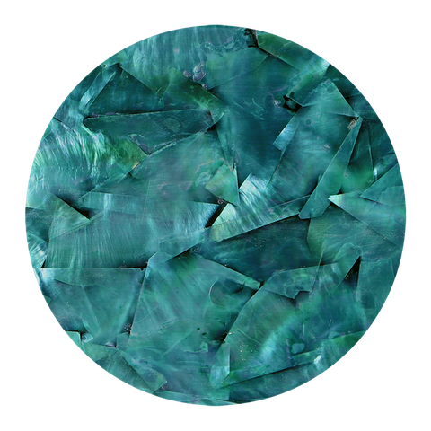 SHELL VENEER COATED - WMOP TURQUOISE GREEN - 200*200MM