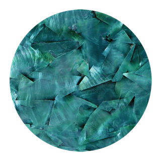 SHELL VENEER COATED - WMOP TURQUOISE GREEN - 230*130MM