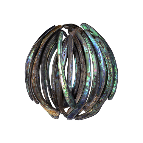 NZ Abalone Paua Shell - Rims Satin - Large 80mm+