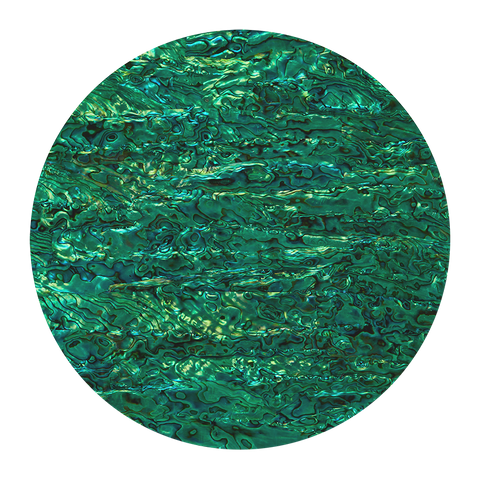 NZ Abalone Paua Shell Emerald Green - Matt Coated