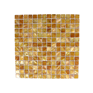 SOLID SHELL MOSAIC TILE - MOP DYED - BROWN - 20*20MM/305*305