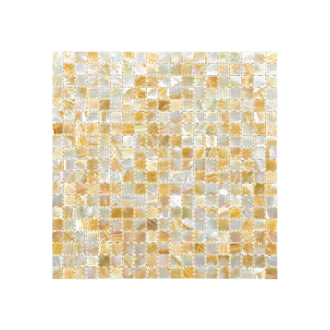 SOLID SHELL MOSAIC TILE - GOLD WMOP - 15*15MM/305*305