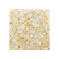 Solid Shell Mosaic Tile - Gold White Mother of Pearl Gold