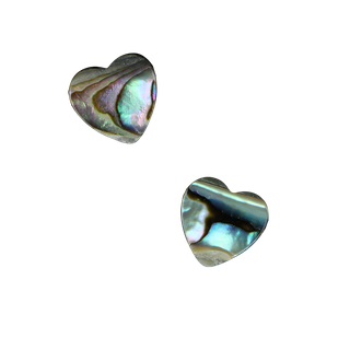 SHELL BEAD - PAUA HEART - 12MM (34 PER STRAND)