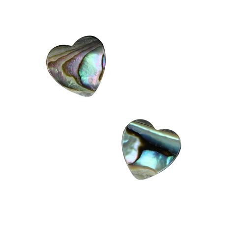 SHELL BEAD - PAUA HEART - 12MM (34 PER STRAND)