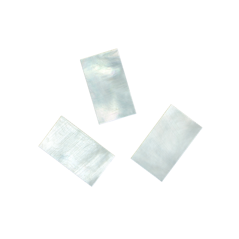 White Mother of Pearl - Rectangle - Flat, Clean back, Not Polished