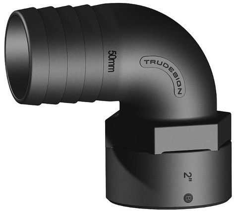 Trudesign 90 Degree Hose Tail - Female