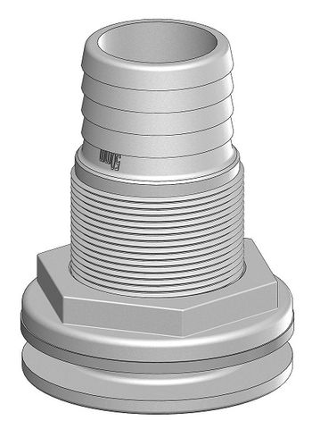 Trudesign Skin Fitting with Hose Tail - White