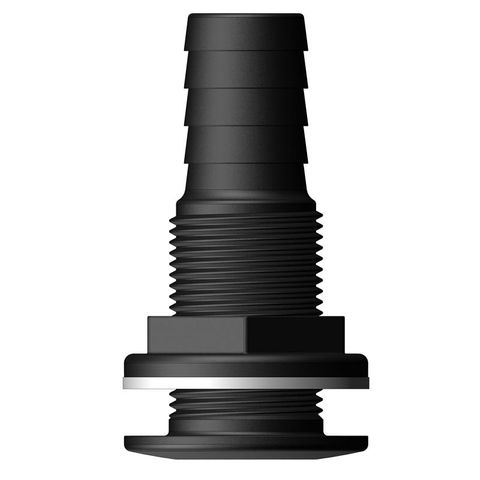 Trudesign Skin Fitting with Hose Tail - Black