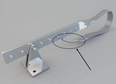 Marine Protection Systems Stainless Steel Shaft Grounding Strap