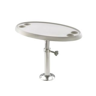 Vetus Oval Table with Adjustable Pedestal