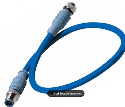 Mid Double-Ended Cordsets (Grey/Blue) - M to F - 6M (blue)