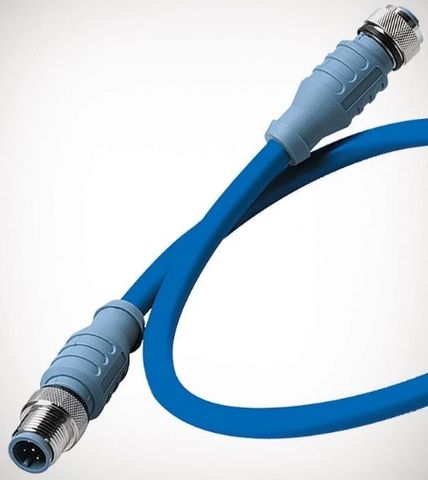 Mid Double-Ended Cordsets (Grey/Blue) - M to F - 8M (blue)