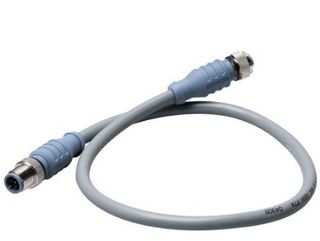 Mid Double-Ended Cordsets (Grey/Blue) - M to F - 4M (grey)