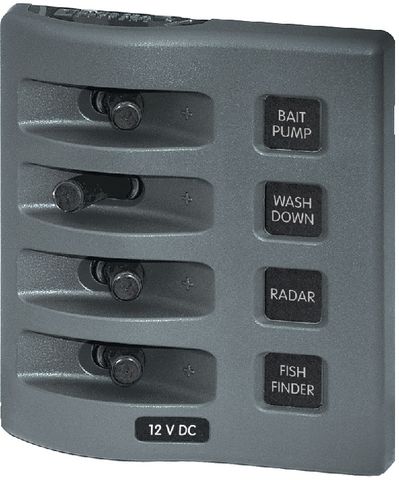 Blue Sea Weather Deck Switch Only Panel