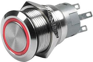 Hella Marine Stainless Steel LED Switches - Red