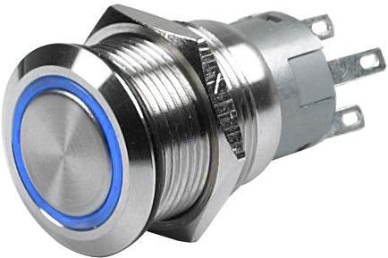 Hella Marine Stainless Steel LED Switches - Blue